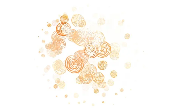 Light Orange Vetor Doodle Padrão Com Rosas Ilustração Abstrata Com —  Vetores de Stock