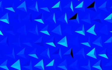 Koyu mavi üçgenli vektör arkaplanı. Soyut üçgenli dekoratif tasarım. İşiniz için en iyi akıllı tasarım.