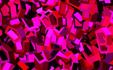 Altıgenli koyu pembe vektör arkaplanı. Altıgen tarzda ışıldayan soyut çizimler. Web sitesi posterleri, afişler için tasarım.