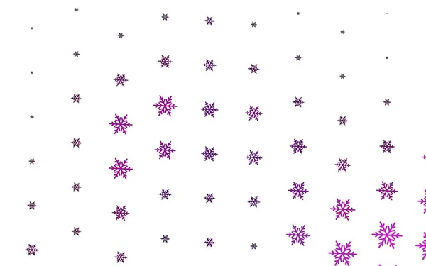 Padrão Vetor Rosa Claro Com Flocos Neve Natal Estrelas Glitter — Vetor de Stock