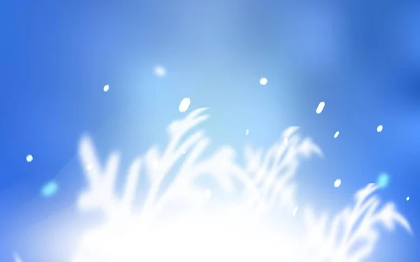 Luz Cobertura Vetorial Blue Com Belos Flocos Neve Ilustração Brilhante — Vetor de Stock
