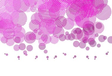 Dairesel açık pembe vektör şablonu. Doğa tarzında renkli baloncuklu soyut illüstrasyon. Reklamlar, broşürler için desen.