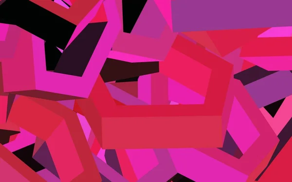 Patrón Vectorial Rosa Oscuro Con Hexágonos Colores Ilustración Abstracta Brillante — Archivo Imágenes Vectoriales