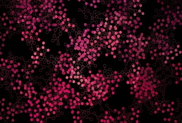 Yapay zeka kavramına sahip koyu pembe vektör dokusu. Soyut şablondaki yapay zeka şekilleriyle parlayan illüstrasyon. Bilim için desen, geleceksel tasarımlar..