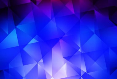 Koyu pembe, mavi vektör üçgen arkaplan. Çokgen soyut çizim ve gradyan. Marka kitabınız için yeni şablon.