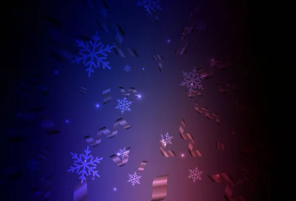 Sötét Rózsaszín Kék Vektor Háttér Xmas Stílusban Modern Elvont Karácsonyi — Stock Vector