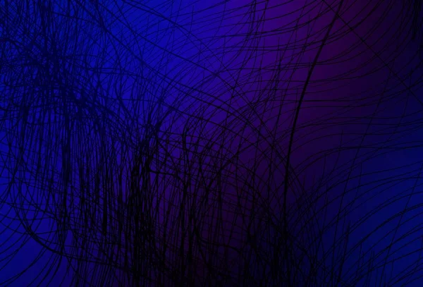 Donkerroze Blauw Vector Patroon Met Wrange Lijnen Kleurrijke Abstracte Illustratie — Stockvector
