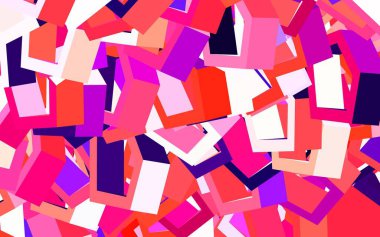 Açık Pembe, altıgenli kırmızı vektör arkaplanı. Bulanık arkaplanda renkli altıgenler. Marka kitabınız için yeni şablon.