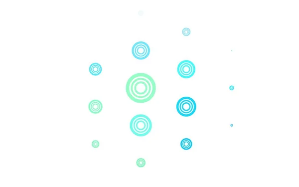 Světle Modrá Zelené Vektorové Uspořádání Kruhovými Tvary Moderní Abstraktní Ilustrace — Stockový vektor