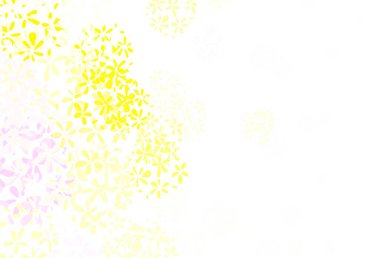 Açık pembe, sarı vektör çizim şablonu yapraklarla. Bulanık şekilli ve yapraklı yepyeni bir resim. Cep telefonlarının geçmişleri için şablon.