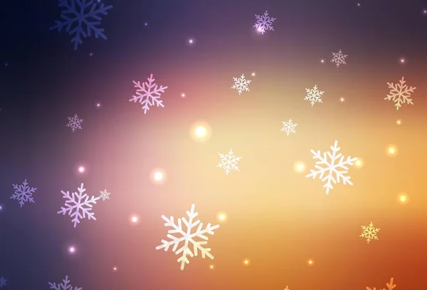 Lichtroze Gele Vectorachtergrond Kerststijl Abstracte Gradiënt Illustratie Met Kleurrijke Kerst — Stockvector