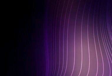 Düz çizgileri olan koyu mor vektör arkaplan. Renkli çubuklarla, soyut çizimler. Reklamlar, posterler, afişler için desen.