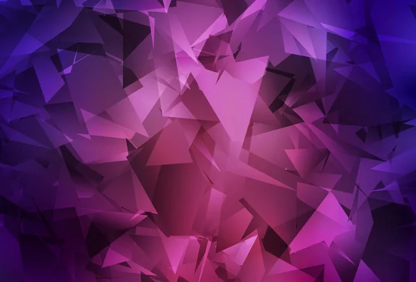 Dark Purple Vektor Polygonaler Hintergrund Geometrische Illustration Origami Stil Mit — Stockvektor