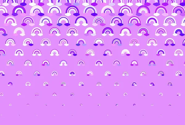 浅紫色矢量背景 五彩缤纷的彩虹象征着爱情的风格 最佳设计快乐活动 — 图库矢量图片