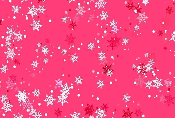 Light Purple Vektor Hintergrund Mit Weihnachtsschneeflocken Leuchtend Bunte Illustration Mit — Stockvektor