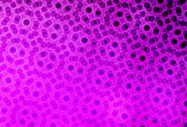 Noktalı açık mor vektör arkaplanı. Doğa tarzında renkli baloncuklu soyut illüstrasyon. Reklamlar, broşürler için desen.