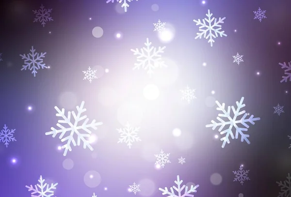 Modèle Vectoriel Violet Clair Dans Style Noël Illustration Colorée Avec — Image vectorielle