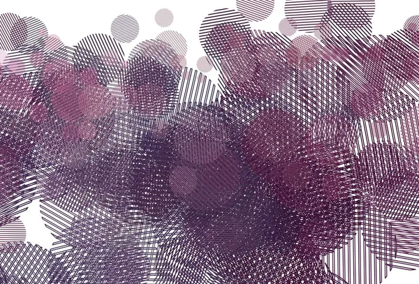 Světle Fialová Růžová Vektorová Textura Disky Krásná Barevná Ilustrace Rozmazanými — Stockový vektor