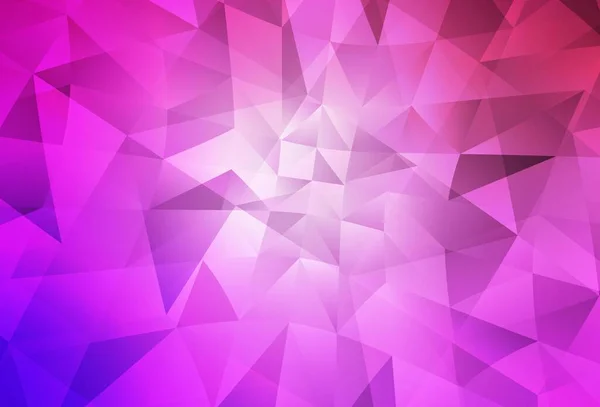 Modèle Mosaïque Triangle Vectoriel Violet Clair Rose Illustration Abstraite Moderne — Image vectorielle