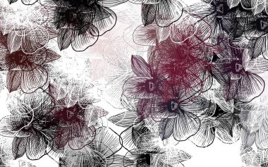 Açık kırmızı vektör çiçekli soyut arkaplan. Çiçekli zarif, parlak bir illüstrasyon. İşiniz için yepyeni bir tasarım..