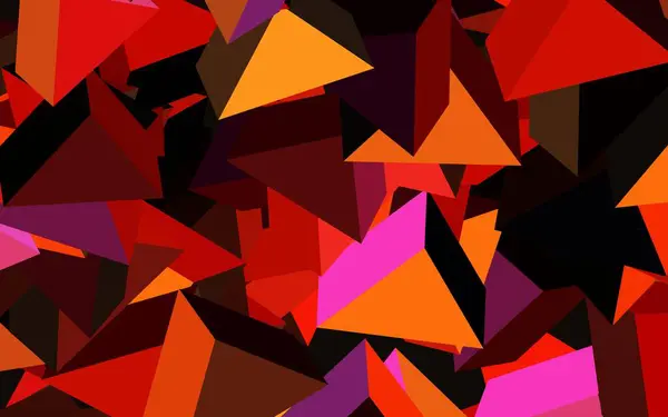 Dunkelroter Vektorhintergrund Polygonalen Stil Moderne Abstrakte Illustration Mit Bunten Dreiecken — Stockvektor