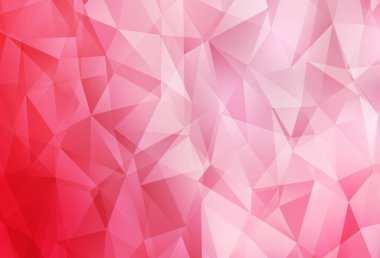 Açık kırmızı vektör çokgen desen. Zarif üçgenleri olan soyut çizimler. Dizaynınız için üçgen desen.