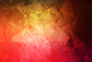 Koyu kırmızı, sarı vektör soyut mozaik arka plan. Çokgen biçiminde, gradyan ile renkli çizimler. İş tasarımınız için yepyeni bir tarz.