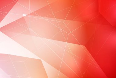 Açık Kırmızı, sarı vektör arkaplanı ve çokgen tarzı. Renkli üçgenli modern soyut illüstrasyon. Broşürler, broşürler için desen
