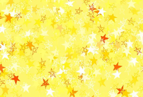 Texture Vectorielle Jaune Clair Avec Belles Étoiles Illustration Abstraite Scintillante — Image vectorielle