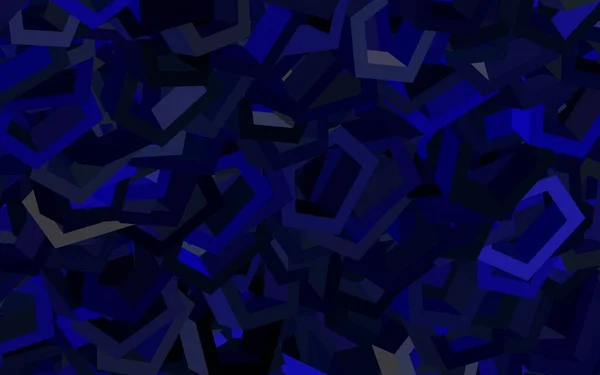 Mörk Blå Vektor Konsistens Med Färgglada Hexagoner Abstrakt Illustration Med — Stock vektor