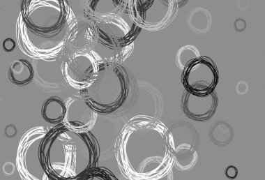 Lekeli açık gri vektör arkaplanı. Bulanık dekoratif tasarım baloncuklu soyut tarzda. Duvar kağıtlarının dokusu için desen.