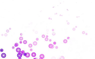 Açık Mor, küreli pembe vektör deseni. Soyut arka planda bulanık kabarcıklar ve renkli gradyan. Marka kitabınız için yeni şablon.