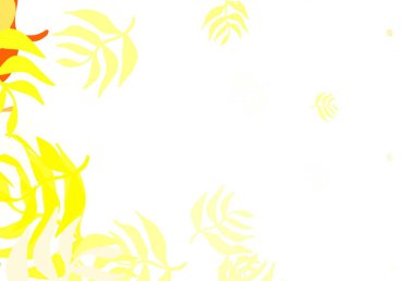 Açık Kırmızı, sarı vektör çizim şablonu yapraklı. Soyut şablondaki karalamalarla dekoratif illüstrasyon. Tasarımınız için yeni şablon.