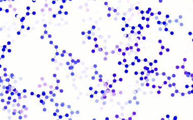 Açık Pembe, Mavi vektör arkaplanı ve yapay zeka verileri. Parlak renkli bir illüstrasyon ve yapay zekanın gerçek yapısı. Zeka ve yenilik reklamları için şablon.