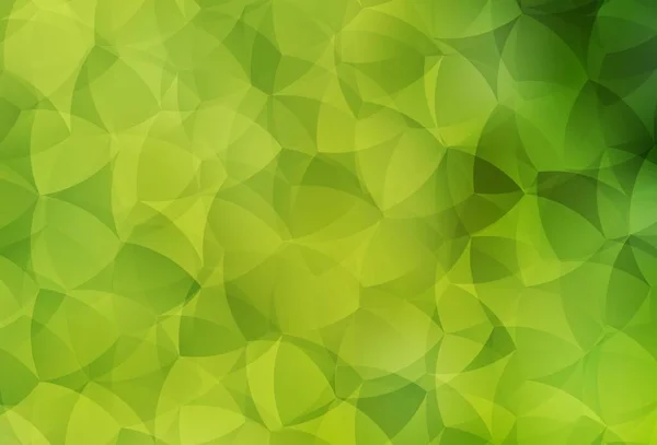 Světle Zelená Žlutý Vektorový Trojúhelník Mozaika Pozadí Barevná Ilustrace Abstraktním — Stockový vektor