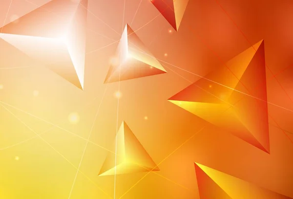 Світло Червоний Жовтий Векторний Багатокутник Абстрактний Фон Барвиста Абстрактна Ілюстрація — стоковий вектор