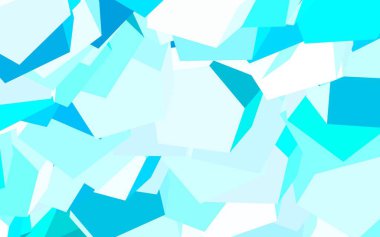 Açık mavi, altıgenli yeşil vektör arkaplan. Renkli altıgenli bir resim seti. Duvar kağıtlarının dokusu için desen.