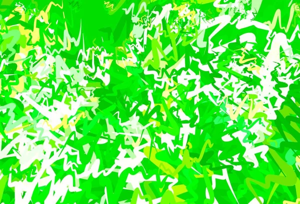 Hellgrünes Gelbes Vektorlayout Mit Gebogenen Linien Bunte Geometrische Probe Mit — Stockvektor