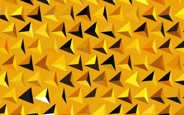 Темно Желтый Векторный Узор Многоугольным Стилем Абстрактная Градиентная Иллюстрация Треугольниками — стоковый вектор