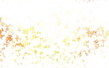 Açık Turuncu vektör soyut desenli dallar. Origami tarzında yaprak ve dalların karalama çizimi. Duvar kağıtları, boyama kitapları için desen.