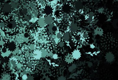 Rastgele şekilli koyu yeşil vektör deseni. Modern tarzda değişen renkli kaotik formlar. Bir cep telefonu için arka plan.