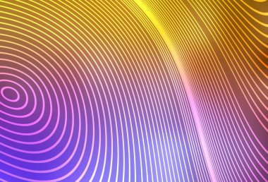 Açık pembe, kıvrımlı çizgileri olan sarı vektör deseni. Eğilimli soyut bir çizim. Reklamınız için yepyeni tasarım..