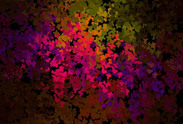 Темный Многоцветный Векторный Задник Мемфисами Иллюстрация Красочными Градиентными Формами Абстрактном — стоковый вектор