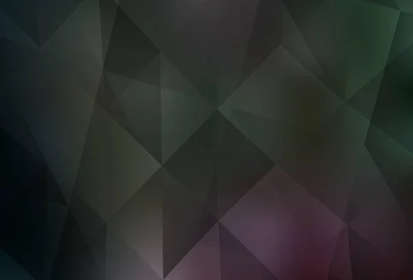 Dark Pink Green Vector Abstract Mosaic Backdrop Elegant Bright Polygonal — Stock Vector
