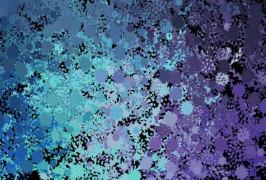 Koyu pembe, kaotik şekilli mavi vektör şablonu. Rastgele şekillerle soyut tarzda dekoratif tasarım. Duvar kağıtları için zarif tasarım.