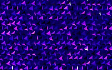 Üçgenli koyu mor vektör arkaplan. Renkli üçgenli modern soyut illüstrasyon. Kartvizitiniz için modern tasarım.