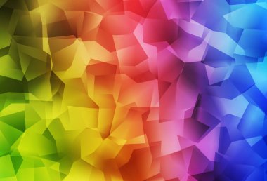 Açık Çokrenkli vektör çokgen desen. Üçgenli parlak renkli çizimler. Dizaynınız için üçgen desen.
