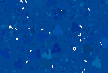 Kaotik şekilli açık mavi vektör şablonu. Modern tarzda değişen renkli kaotik formlar. Kartvizitiniz için modern tasarım.