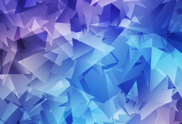Rosa Claro Azul Vector Triángulo Textura Del Mosaico Ilustración Colorida — Archivo Imágenes Vectoriales