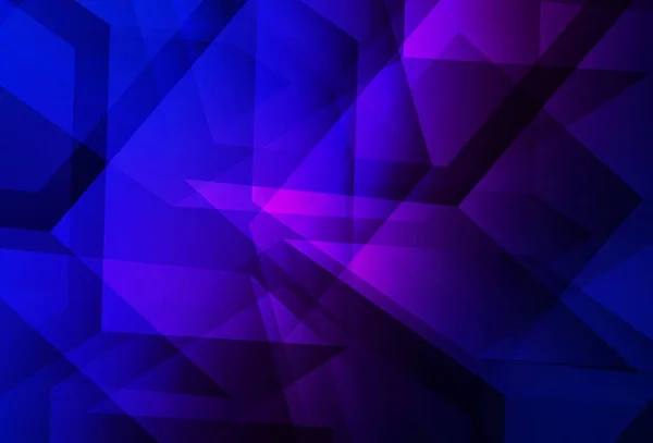 Dark Pink Blue Vector Polygon Abstraktní Pozadí Barevná Ilustrace Abstraktním — Stockový vektor